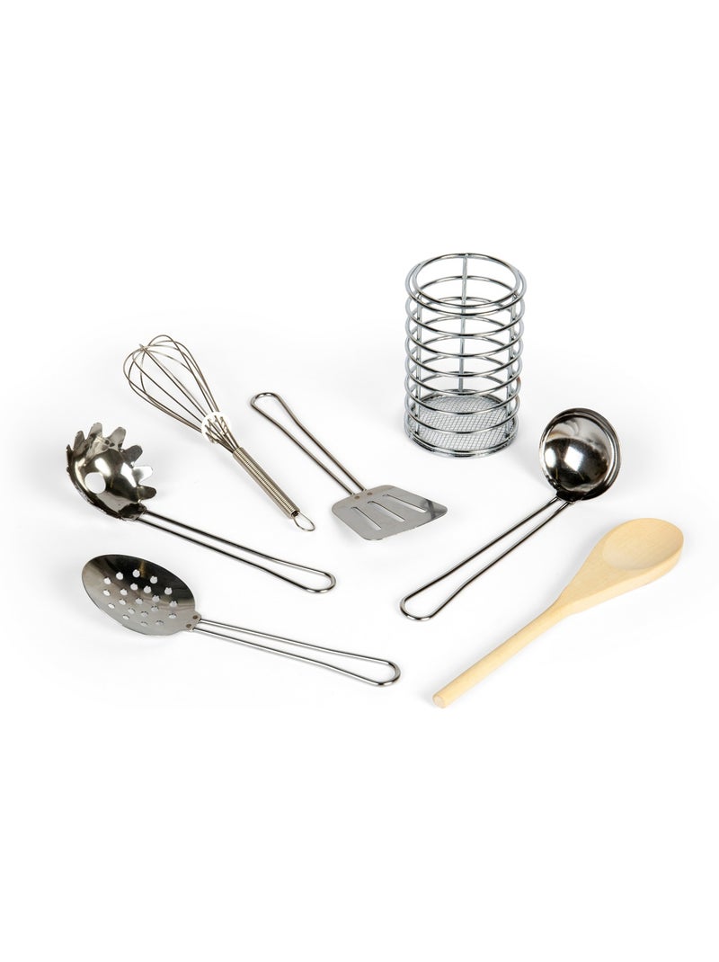 Pot avec ustensiles de cuisine Gris - Kiabi