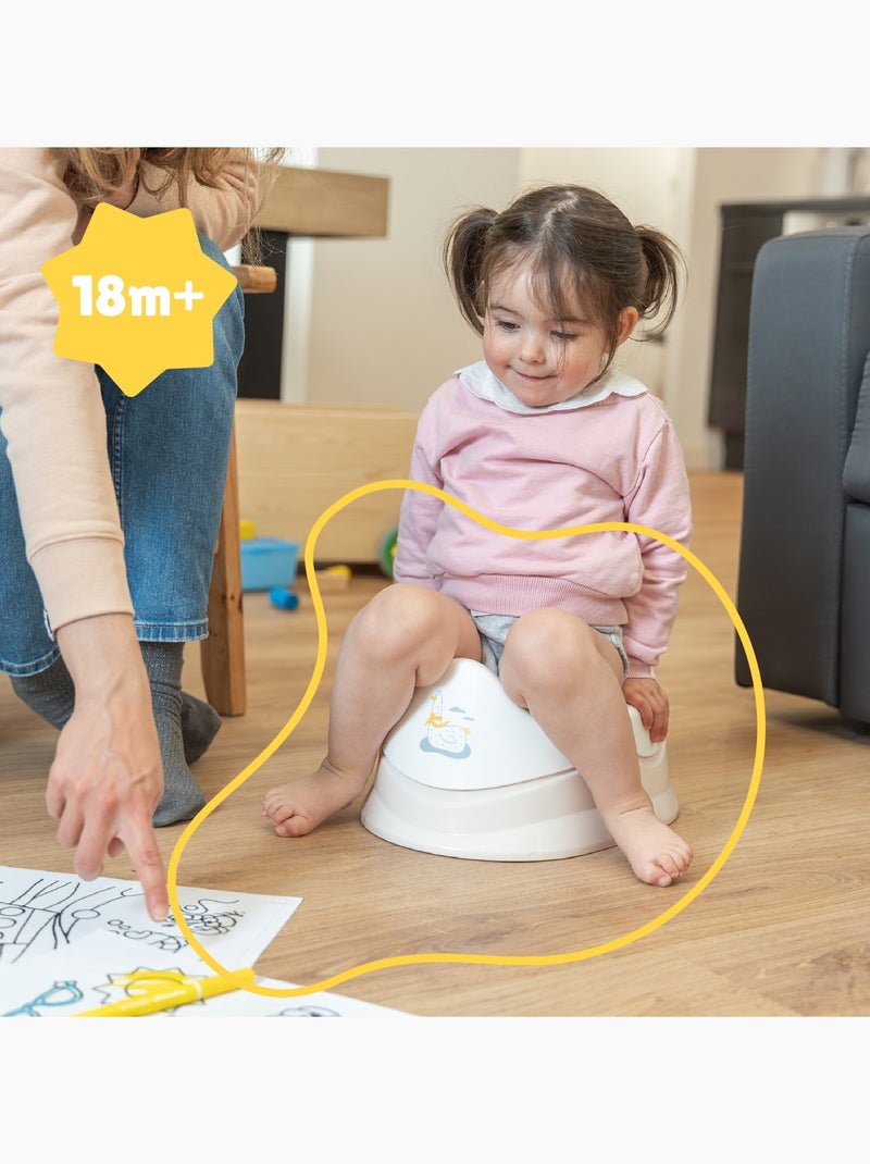 Pot d'apprentissage avec cuvette amovible mouette 'badabulle' Beige - Kiabi