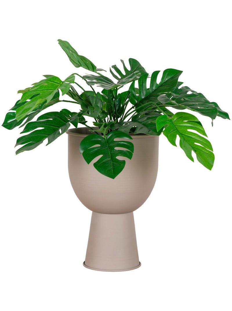 Pot de fleurs Amalfi - Pot de fleurs, acier, beige gris, ø19x27 cm Beige sable - Kiabi