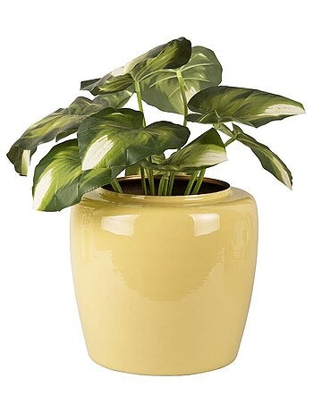 Pot de fleurs en métal avec intérieur coloré GRAND