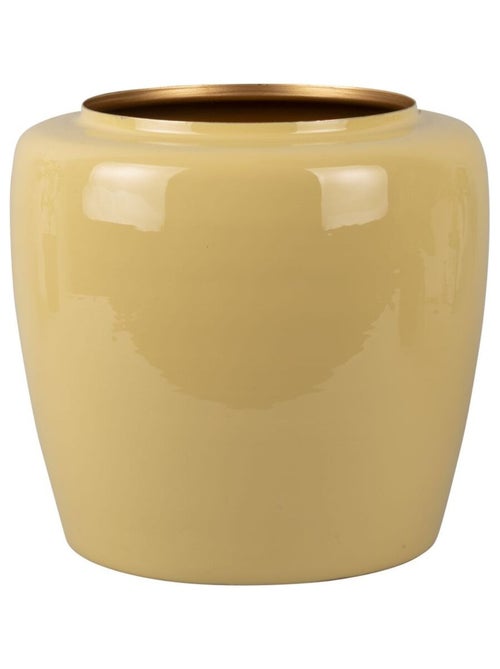 Pot de fleurs en métal avec intérieur coloré GRAND - Kiabi