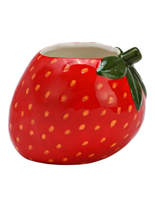 Pot de fleurs fraise en céramique - Kiabi
