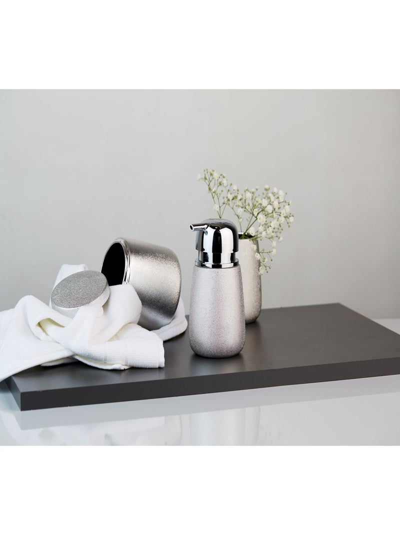 Pot de rangement salle de bain effet brillant GLIMMA Argent - Kiabi
