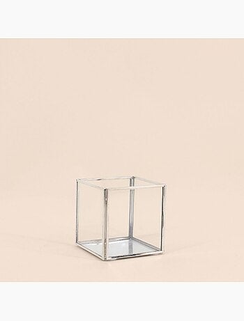 Pot en verre carré 10x10cm