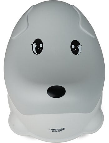 Pot ludique chien gris charme