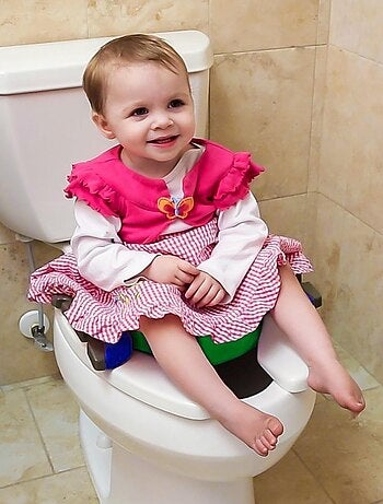 Pot bébé Pot Enfants Trainer Pot WC Siège de Toilettes Pot d'Apprentissage  avec Dossier Matériau PP Rose