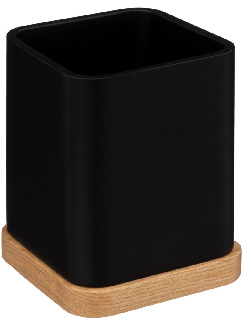 Pot pour brosses à dents en bambou NATUREO Noir - Kiabi