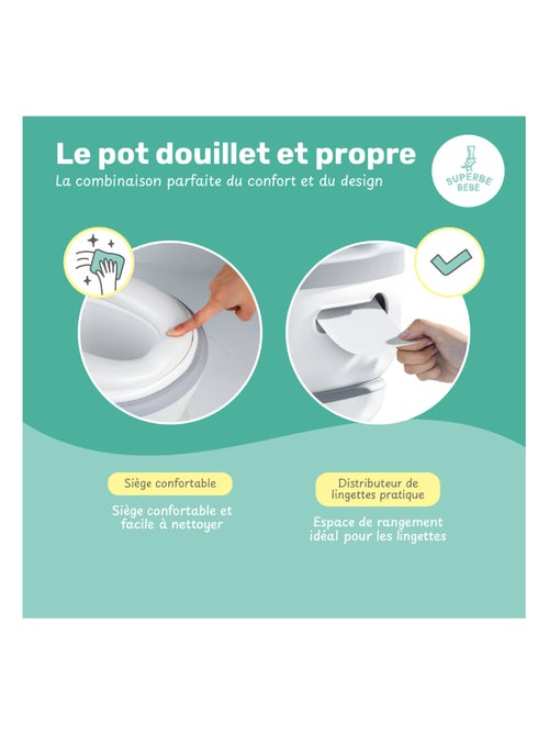 Pot réaliste pour apprentissage de la propreté - avec son | SUPERBE BEBE - Kiabi Pot réaliste pour apprentissage de la propreté - avec son | SUPERBE BEBE - Kiabi