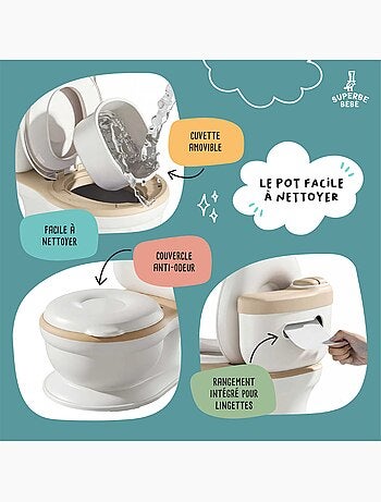 Pot réaliste pour apprentissage de la propreté - avec son | SUPERBE BEBE