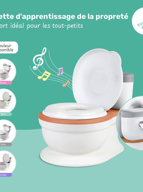 Pot réaliste pour apprentissage de la propreté - avec son | SUPERBE BEBE - Kiabi Pot réaliste pour apprentissage de la propreté - avec son | SUPERBE BEBE - Kiabi