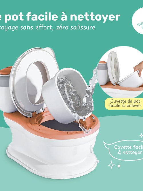 Pot réaliste pour apprentissage de la propreté - avec son | SUPERBE BEBE - Kiabi Pot réaliste pour apprentissage de la propreté - avec son | SUPERBE BEBE - Kiabi