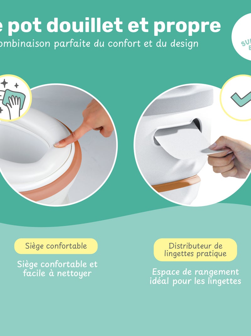 Pot réaliste pour apprentissage de la propreté - avec son | SUPERBE BEBE Marron - Kiabi
