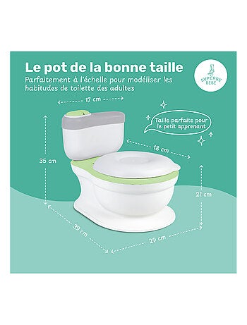 Pot réaliste pour apprentissage de la propreté - avec son | SUPERBE BEBE
