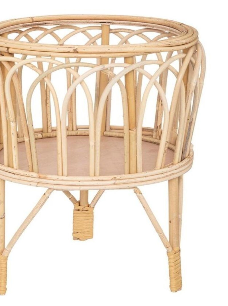Pot rotin sur pieds Carm H45 Beige - Kiabi