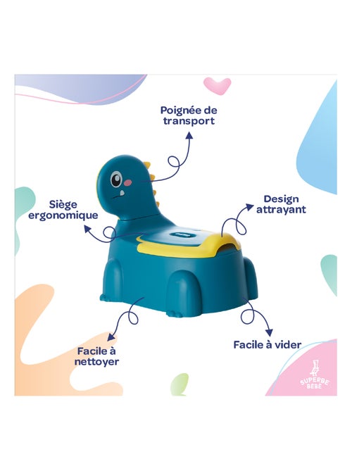 Pot toilette bébé - DINO | SUPERBE BEBE - Kiabi Pot toilette bébé - DINO | SUPERBE BEBE - Kiabi