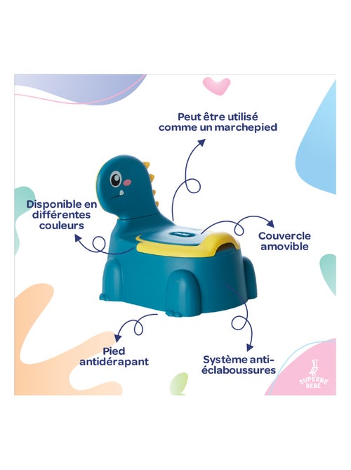 Pot toilette bébé - DINO | SUPERBE BEBE - Kiabi Pot toilette bébé - DINO | SUPERBE BEBE - Kiabi