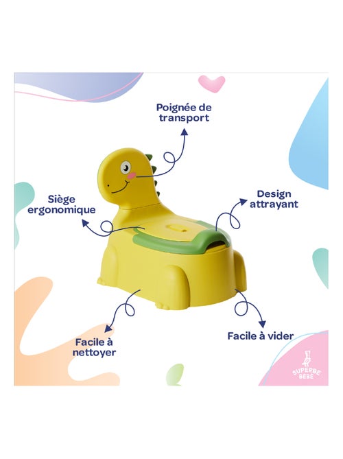 Pot toilette bébé - DINO | SUPERBE BEBE - Kiabi Pot toilette bébé - DINO | SUPERBE BEBE - Kiabi