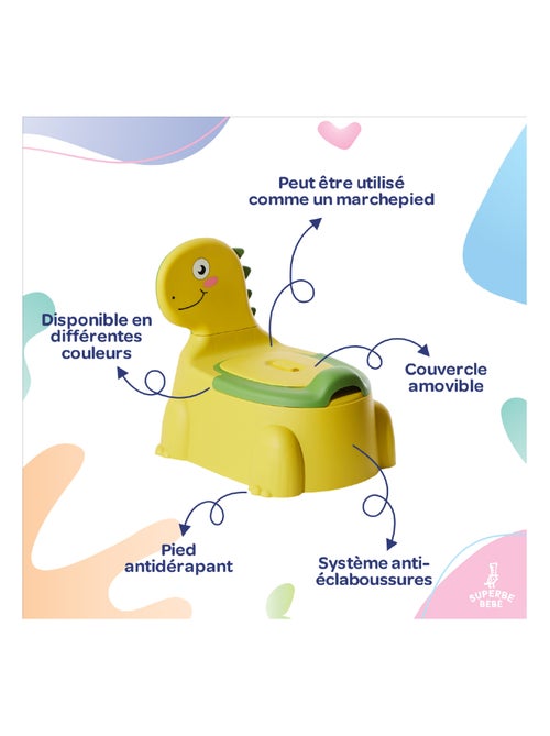 Pot toilette bébé - DINO | SUPERBE BEBE - Kiabi Pot toilette bébé - DINO | SUPERBE BEBE - Kiabi