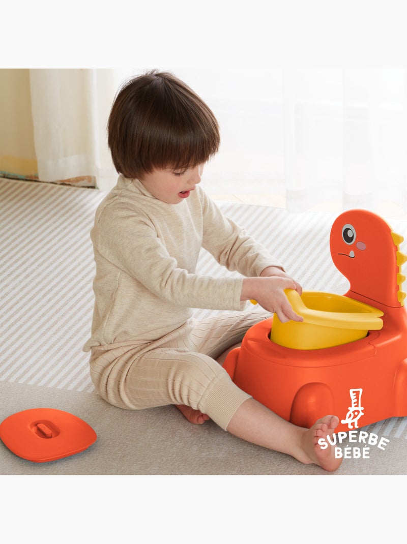 Pot toilette bébé - DINO | SUPERBE BEBE Orange clair - Kiabi
