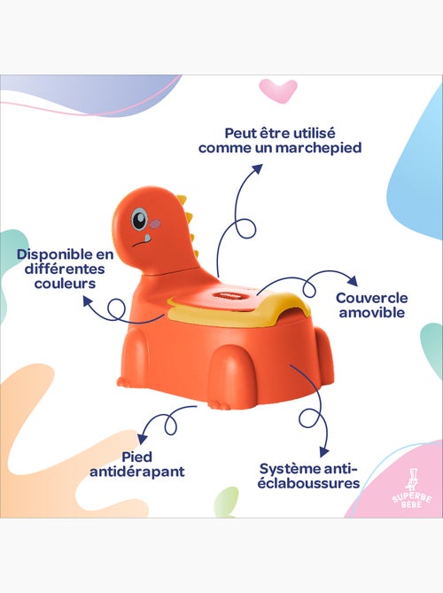 Pot toilette bébé - DINO | SUPERBE BEBE - Kiabi Pot toilette bébé - DINO | SUPERBE BEBE - Kiabi