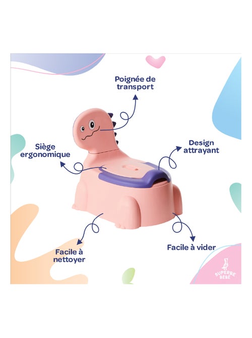 Pot toilette bébé - DINO | SUPERBE BEBE - Kiabi Pot toilette bébé - DINO | SUPERBE BEBE - Kiabi