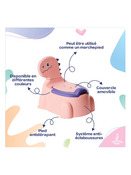 Pot toilette bébé - DINO | SUPERBE BEBE - Kiabi Pot toilette bébé - DINO | SUPERBE BEBE - Kiabi