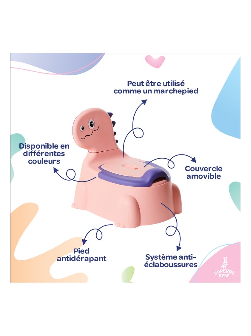 Pot toilette bébé - DINO | SUPERBE BEBE Orange - Kiabi