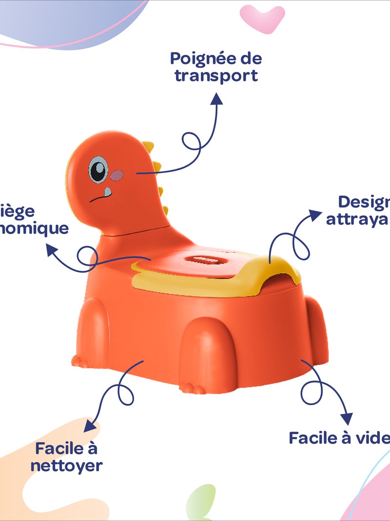 Pot toilette bébé - DINO | SUPERBE BEBE Rouge - Kiabi
