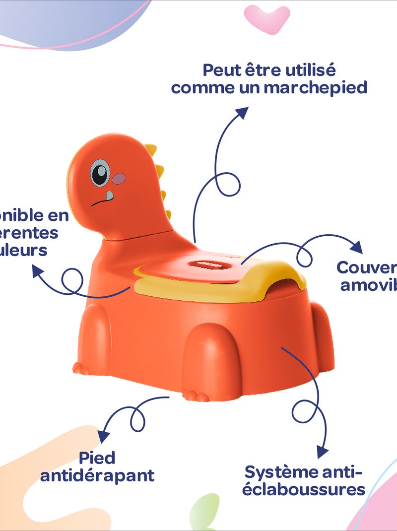 Pot toilette bébé - DINO | SUPERBE BEBE Rouge - Kiabi