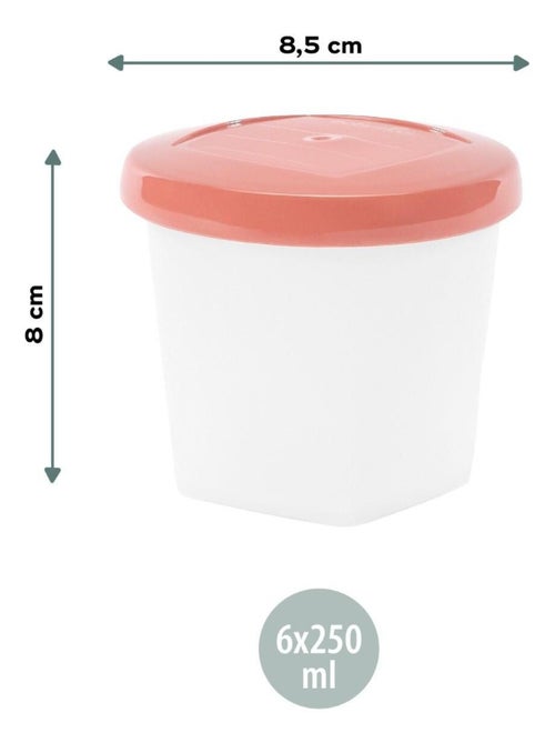 Pots de conservation Biosourcés Babybols 6x250ml 'Babymoov' - Kiabi