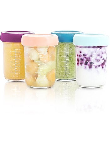 Pots en verre lot de 4 babybols de conservation 220 ml 'babymoov'