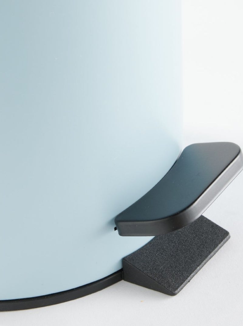 Poubelle 3L avec pédale métal BATHROOM Bleu - Kiabi