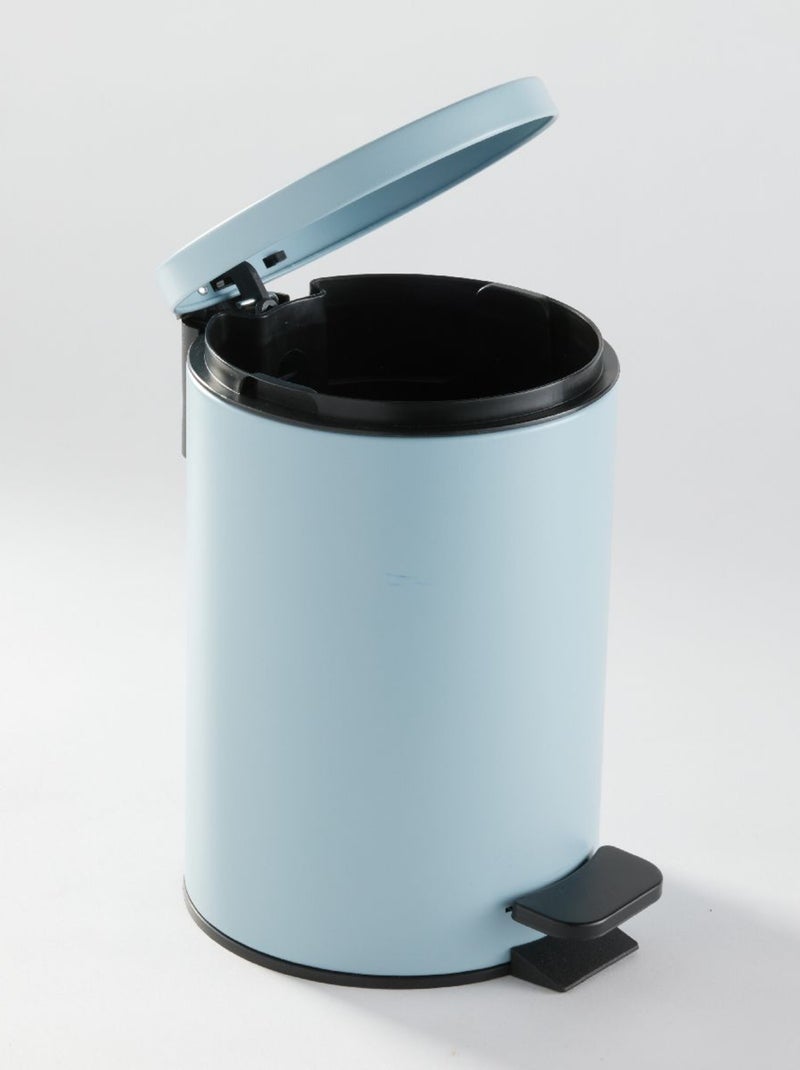 Poubelle 3L avec pédale métal BATHROOM Bleu - Kiabi