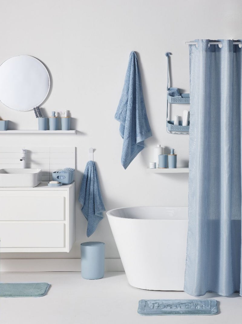 Poubelle 3L avec pédale métal BATHROOM Bleu - Kiabi
