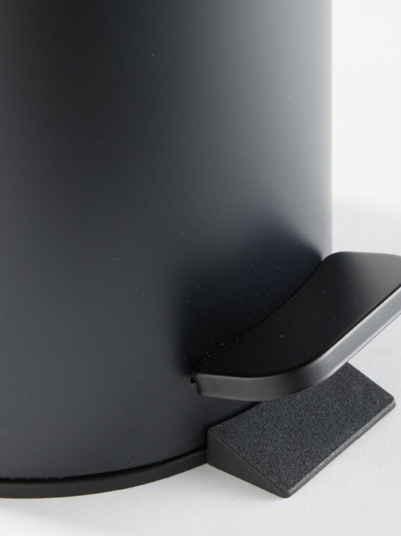 Poubelle 3L avec pédale métal BATHROOM Noir - Kiabi