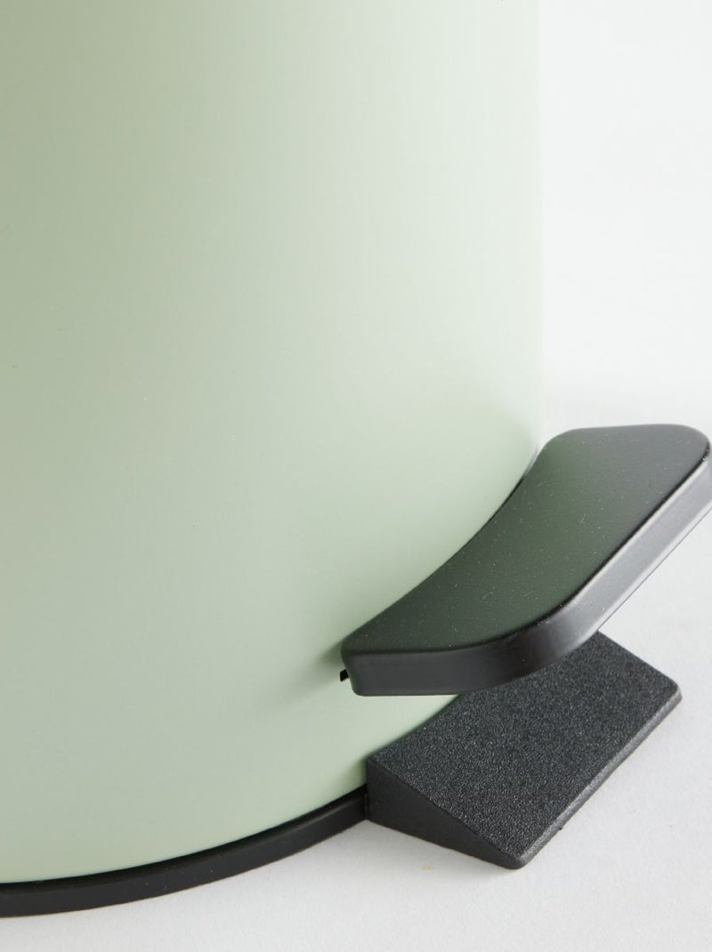Poubelle 3L avec pédale métal BATHROOM Vert - Kiabi