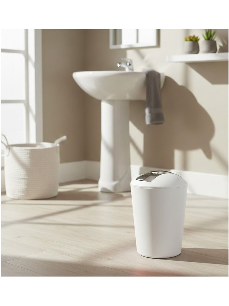 Poubelle a bascule 5.6 L Flic Flac Blanc - Kiabi