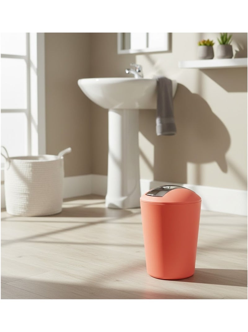 Poubelle a bascule 5.6 L Flic Flac Orange - Kiabi