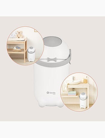Poubelle à couches LIONELO Purebin - Hermétique - 10 L - Pour sacs universels