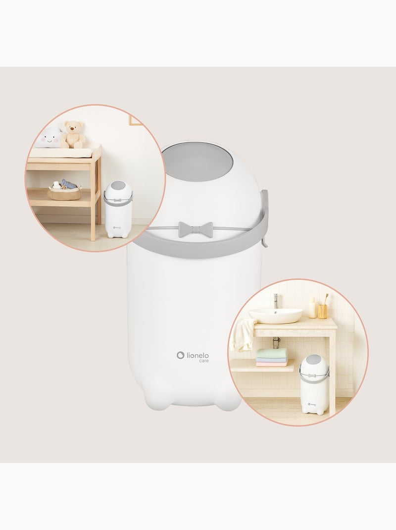 Poubelle à couches LIONELO Purebin - Hermétique - 10 L - Pour sacs universels Blanc - Kiabi