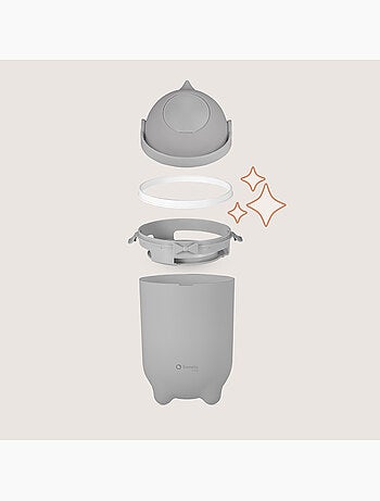 Poubelle à couches LIONELO Purebin - Hermétique - 10 L - Pour sacs universels