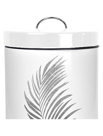 Poubelle à pédale 3L métal Orbella blanc argent