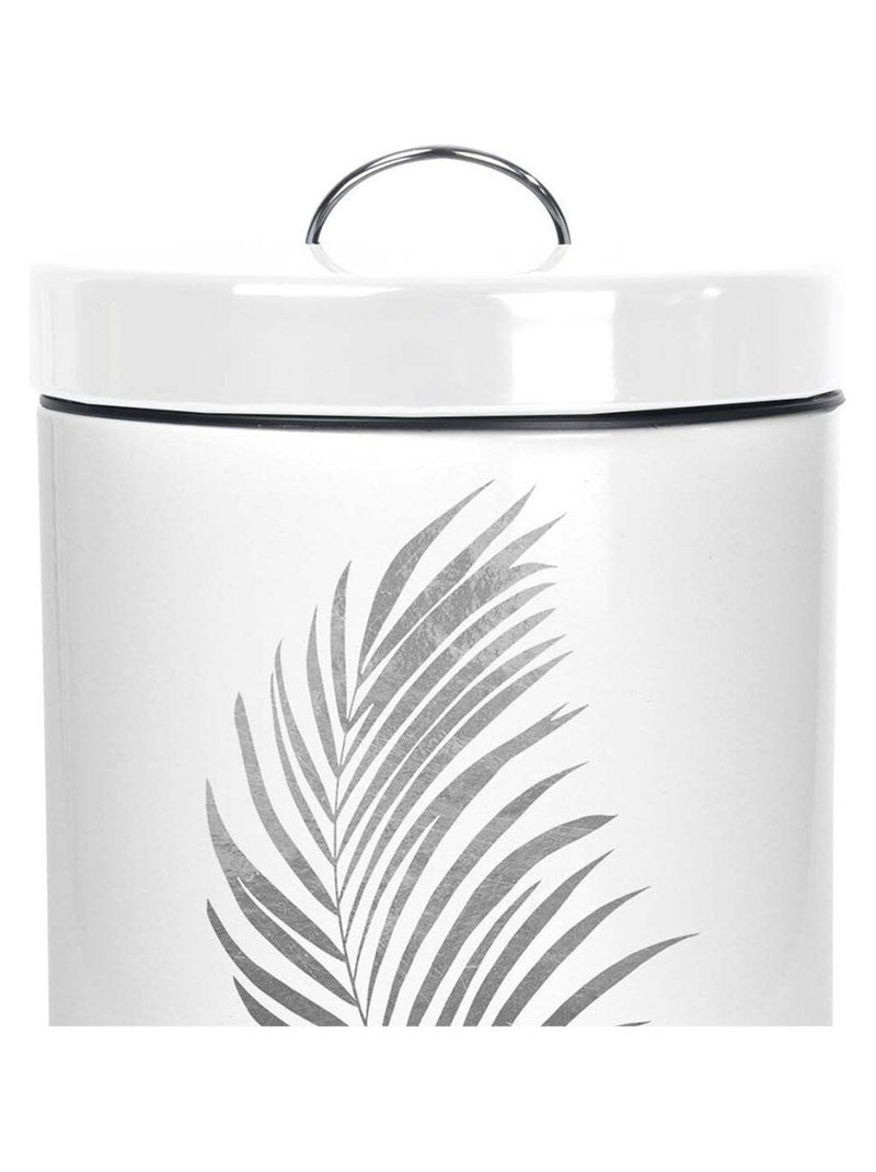 Poubelle à pédale 3L métal Orbella blanc argent Blanc - Kiabi