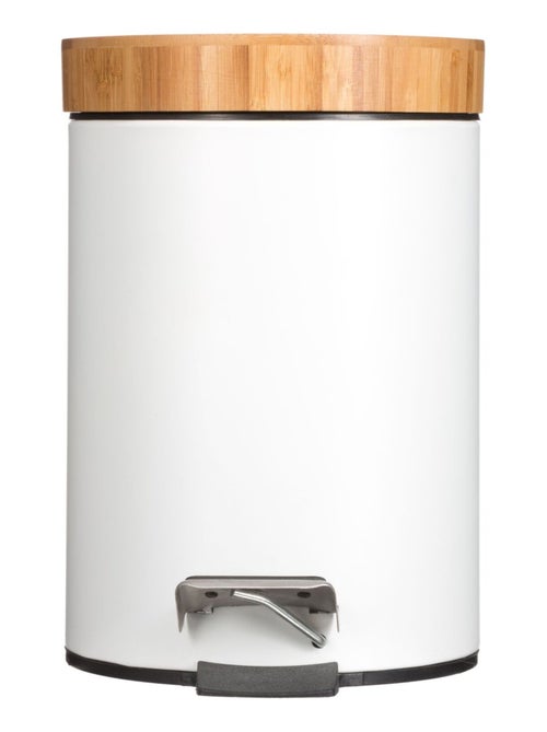 Poubelle à pédale en bambou Natureo - 3 L - Kiabi