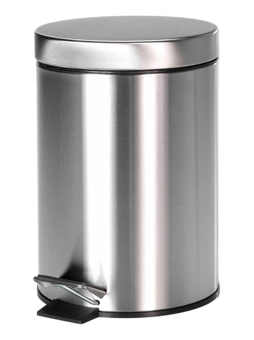 Poubelle à pédale en inox - Kiabi