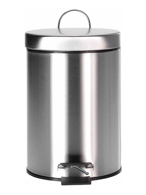 Poubelle à pédale en inox - Kiabi