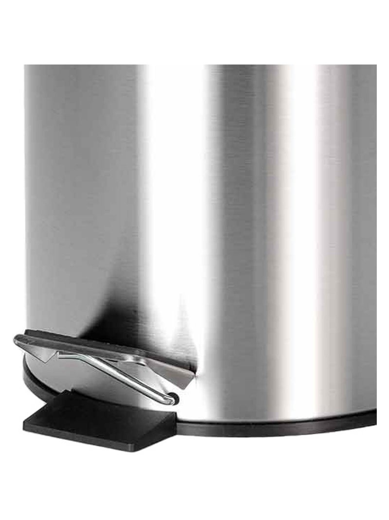 Poubelle à pédale en inox Argent - Kiabi