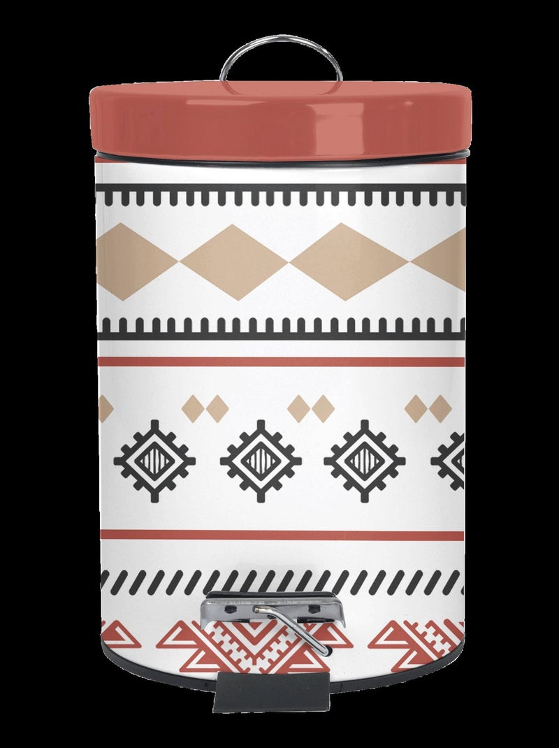 Poubelle a pedale Ethnic Estebane Orange - Kiabi