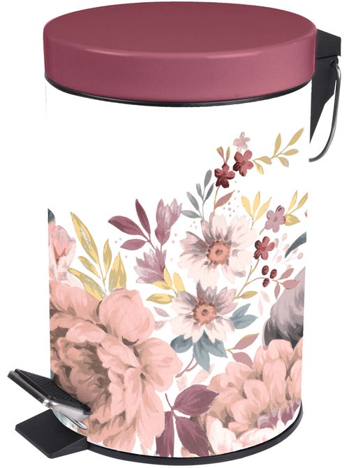 Poubelle a pedale Fleurs jayana - Kiabi