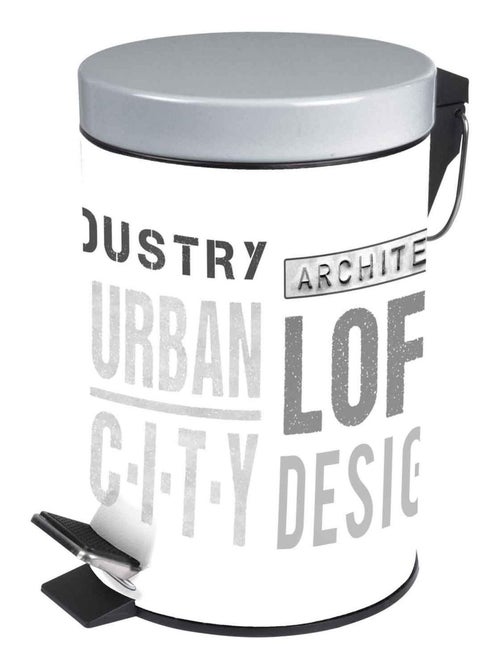Poubelle a pedale metal Urban City - Kiabi